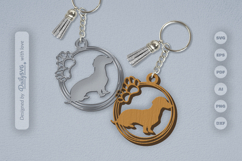 Dog Breeds Paw Keychain SVG Product Image 2