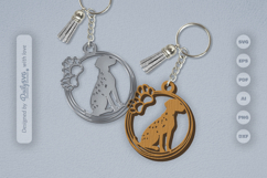 Dog Breeds Paw Keychain SVG Product Image 2