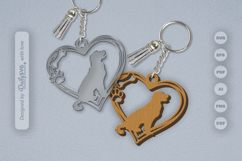 Dog Breeds Heart Paw Keychain SVG Product Image 2