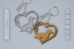 Dog Breeds Heart Paw Keychain SVG Product Image 2