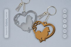 Dog Breeds Heart Paw Keychain SVG Product Image 2