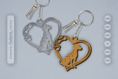 Dog Breeds Heart Paw Keychain SVG Product Image 2