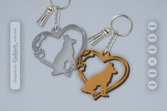 Dog Breeds Heart Paw Keychain SVG Product Image 1