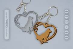 Dog Breeds Heart Paw Keychain SVG Product Image 2