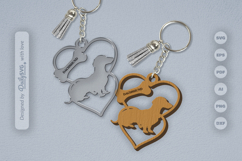 Love Dog Breeds Keychain SVG Product Image 1
