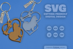 Love Dog Breeds Keychain SVG Product Image 1