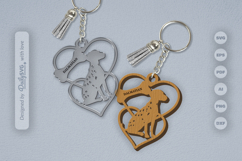 Love Dog Breeds Keychain SVG Product Image 1