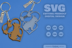 Love Dog Breeds Keychain SVG Product Image 2