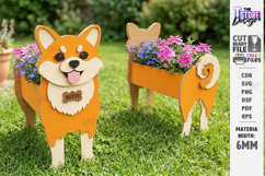 3D Dog Breeds Planters with Name Tag Laser Cut | Flower Pot Product Image 1