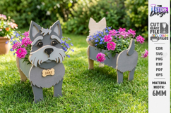 3D Dog Breeds Planters with Name Tag Laser Cut | Flower Pot Product Image 1