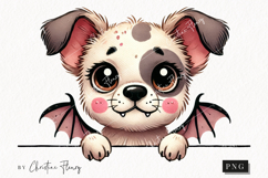 Cute Halloween Dog Peeking | Halloween PNG Product Image 1