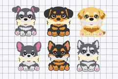 Kawaii Dogs with Bones 3D SVG Product Image 2