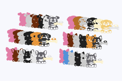 Kawaii Dogs with Bones 3D SVG Product Image 3