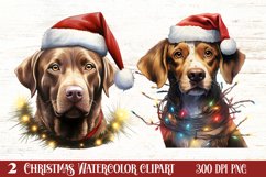 Dog Christmas Lights Sublimation Clipart, Chritsmas PNG Product Image 1