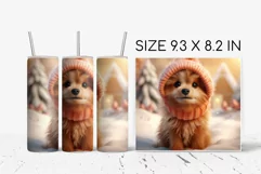 Dog Christmas Tumbler Sublimation Design 20oz Skinny Tumbler
