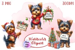 Cute Christmas Dog Clipart | Christmas Sublimation PNG Product Image 1