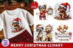 Cute Christmas Dog Clipart | Christmas Sublimation PNG Product Image 1