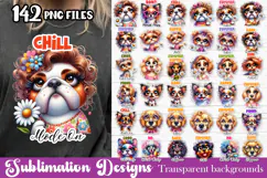 Cute Sarcastic dog sublimation clipart. T-shirt Product Image 1