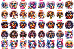 Cute Sarcastic dog sublimation clipart. T-shirt bundle Product Image 3
