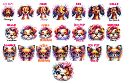 Cute Sarcastic dog sublimation clipart. T-shirt bundle Product Image 5