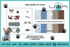 Dog Clipart SVG, Dog Lover Scrapbook Page, Dog Elements SVG Product Image 6