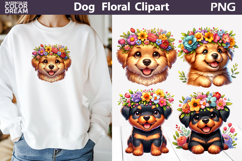Golden Retriever Rottweiler Clipart | Puppy Sublimation Product Image 1