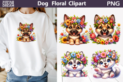 German Shepherd Husky Clipart | Puppy Sublimation Product Image 1