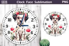 Dog Clock Face Sublimation | Dalmatian Clock Design Product Image 1