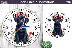 Dog Clock Face Sublimation | Labrador Clock Design Product Image 1