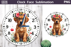 Dog Clock Face Sublimation | Labrador Clock Design Product Image 1
