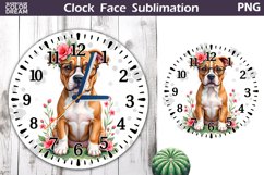 Dog Clock Face Sublimation | Pit Bull Clock Design Product Image 1