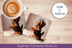 Funny dog coaster / sublimation animal coaster Product Image 1