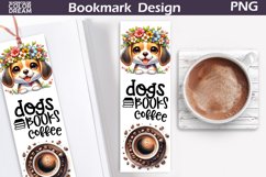 Dogs Books Coffee Bookmark | Beagle Bookmark Printable Product Image 1