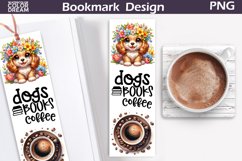 Dogs Books Coffee Bookmark | Cocker Spaniel Bookmark Product Image 1