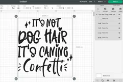 Dog Confetti Bandana Quote SVG Dog Mom Funny Design Cricut