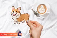 Dog Corgi Sticker, Adorable Dog Sticker Product Image 1