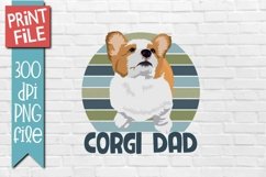 Corgi Dad Dog Sublimation Design Product Image 1
