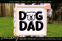 Dog Dad SVG Paw Prints SVG Fathers Day T-shirt Mug Design Product Image 4