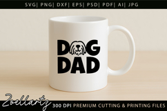 Dog Dad SVG Paw Prints SVG Fathers Day T-shirt Mug Design Product Image 2