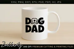 Dog Dad SVG Paw Prints SVG Fathers Day T-shirt Mug Design Product Image 2