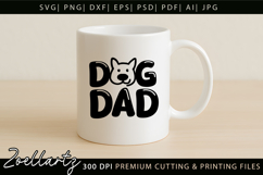 Dog Dad SVG PNG EPS Paw Prints SVG Dog Daddy T-shirt Design Product Image 2