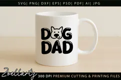 Dog Dad SVG PNG EPS Paw Prints SVG Dog Daddy T-shirt Design Product Image 2