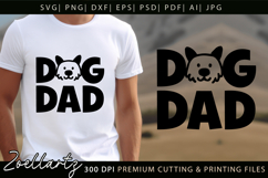 Dog Dad SVG Paw Prints SVG Fathers Day T-shirt Mug Design Product Image 2