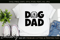 Dog Dad SVG Paw Prints SVG Fathers Day T-shirt Mug Design Product Image 3