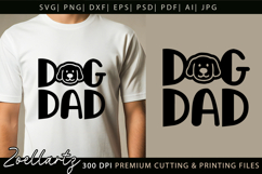 Dog Dad SVG Paw Prints SVG Fathers Day T-shirt Mug Design Product Image 4