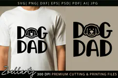 Dog Dad SVG Paw Prints SVG Fathers Day T-shirt Mug Design Product Image 4