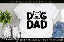 Dog Dad SVG PNG EPS Paw Prints SVG Dog Daddy T-shirt Design Product Image 3