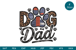 Dog Dad Embroidery Design Product Image 1