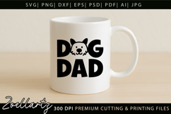Dog Dad SVG Paw Prints SVG Fathers Day T-shirt Mug Design Product Image 1