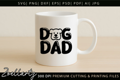 Dog Dad SVG Paw Prints SVG Fathers Day T-shirt Mug Design Product Image 2